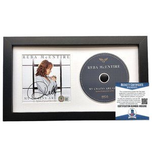 Reba McEntire Autographed My Chains Are Gone CD Cover Frame Beckett Signed Album